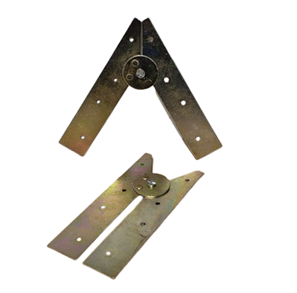 Trapscharnier geelverzinkt 90x200mm - per paar - (links/rechts)