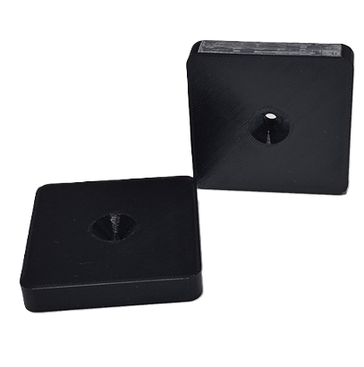 Tafelverhoger SPM kunststof  zwart vierkant 58x58mm - hoogte 10mm - per stuk