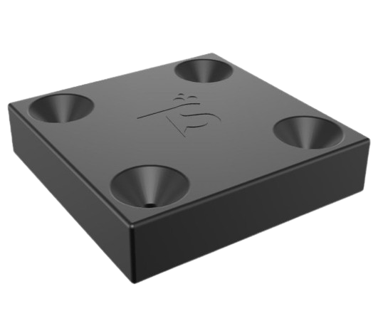 Tafelverhoger zwart - Hoogte 15mm - 95x95mm - Type 3