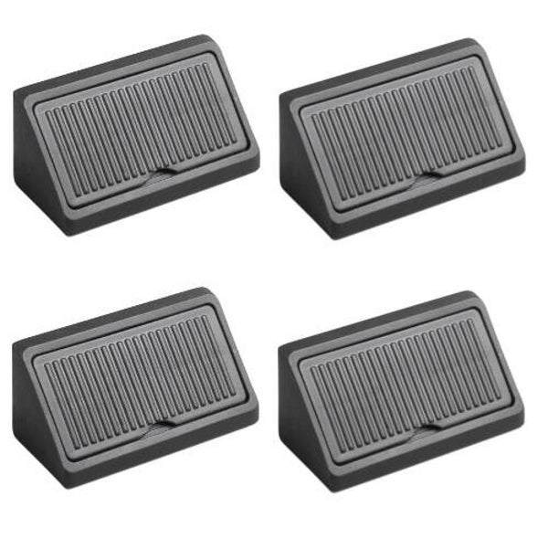 Kastverbinder zwart + afdekkap 43x20,5mm - zakje 4 stuks