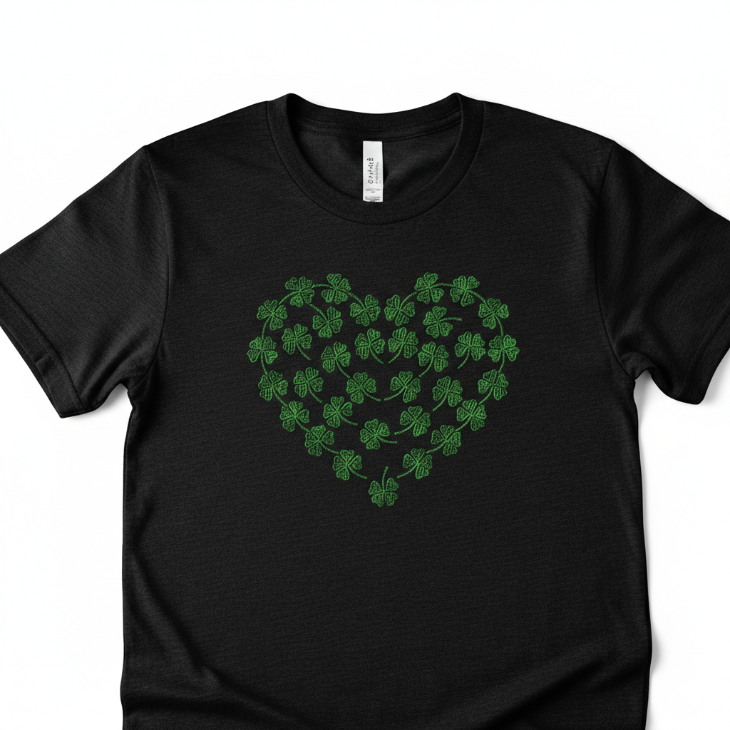 Shamrock Heart Rhinestone T-Shirt