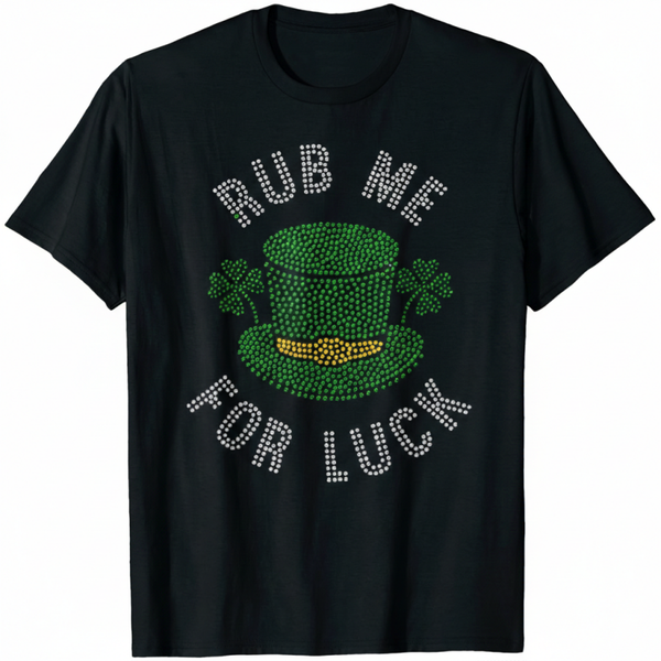 Rub Me For Luck Rhinestone T-Shirt