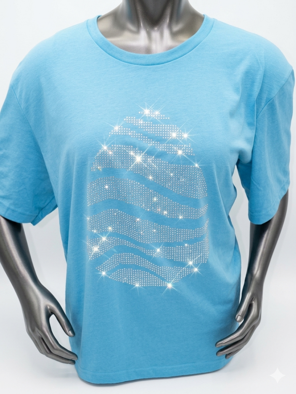 Sparkling Easter Egg Rhinestone short sleeve Tee