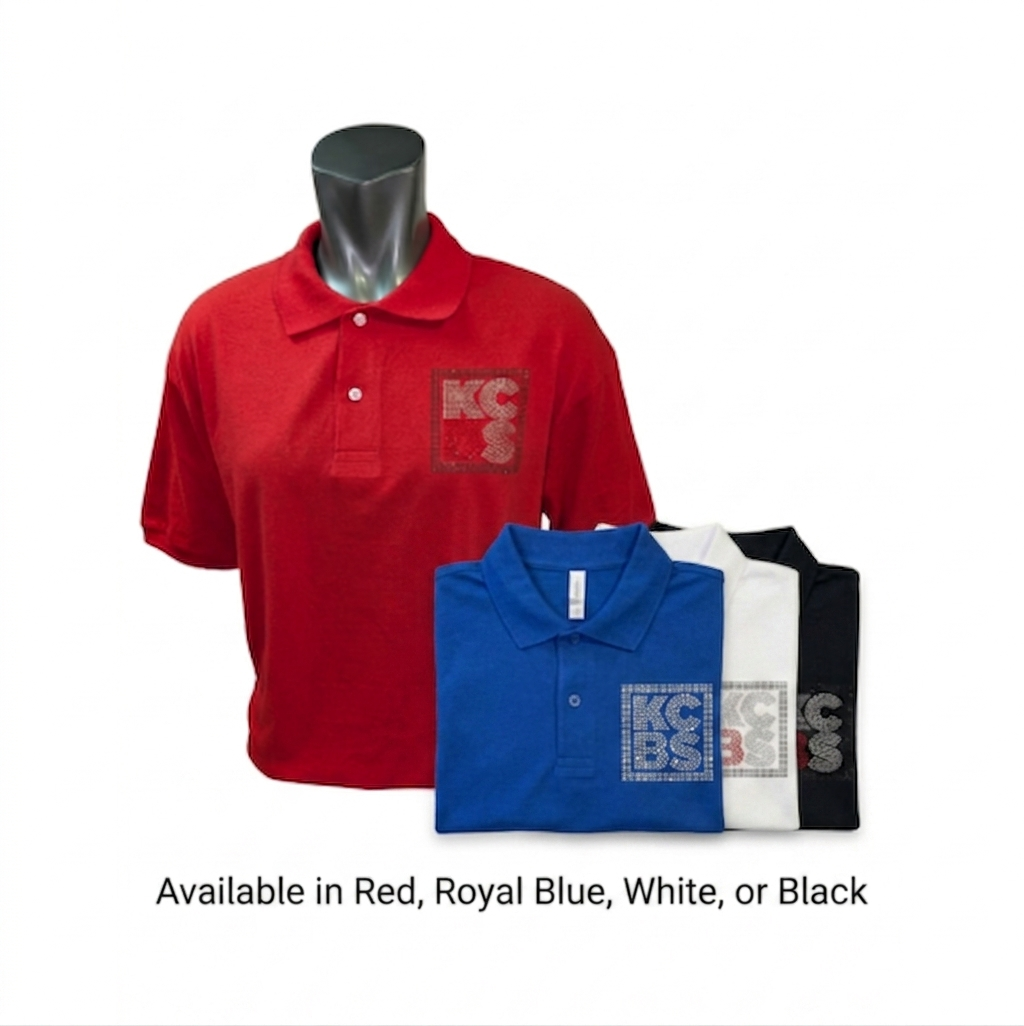 Kansas City Barbecue Society Rhinestone Polo Shirt