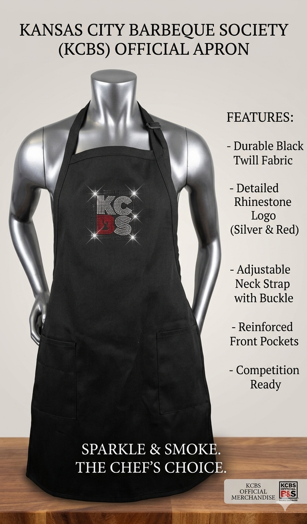 KCBS Official Rhinestone Logo BBQ Apron