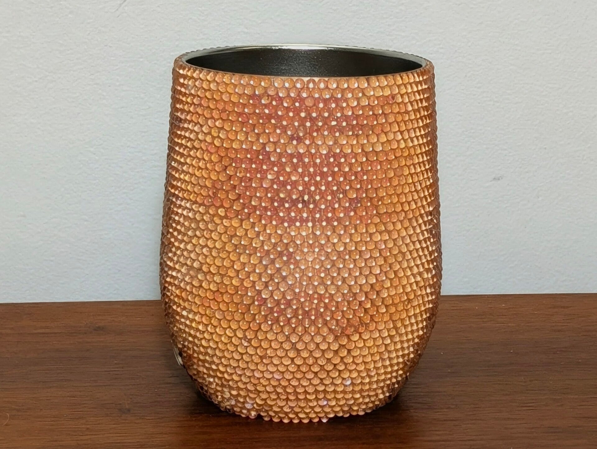 Golden Hour Honeycomb Rhinestone Tumbler