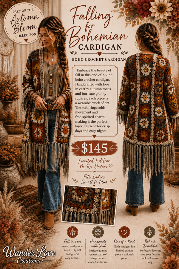 Falling for Bohemian Mid length Caridgan