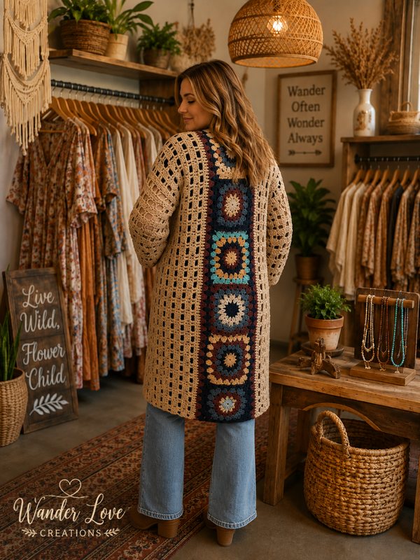 Sunburst Solace Cardigan with Pockets