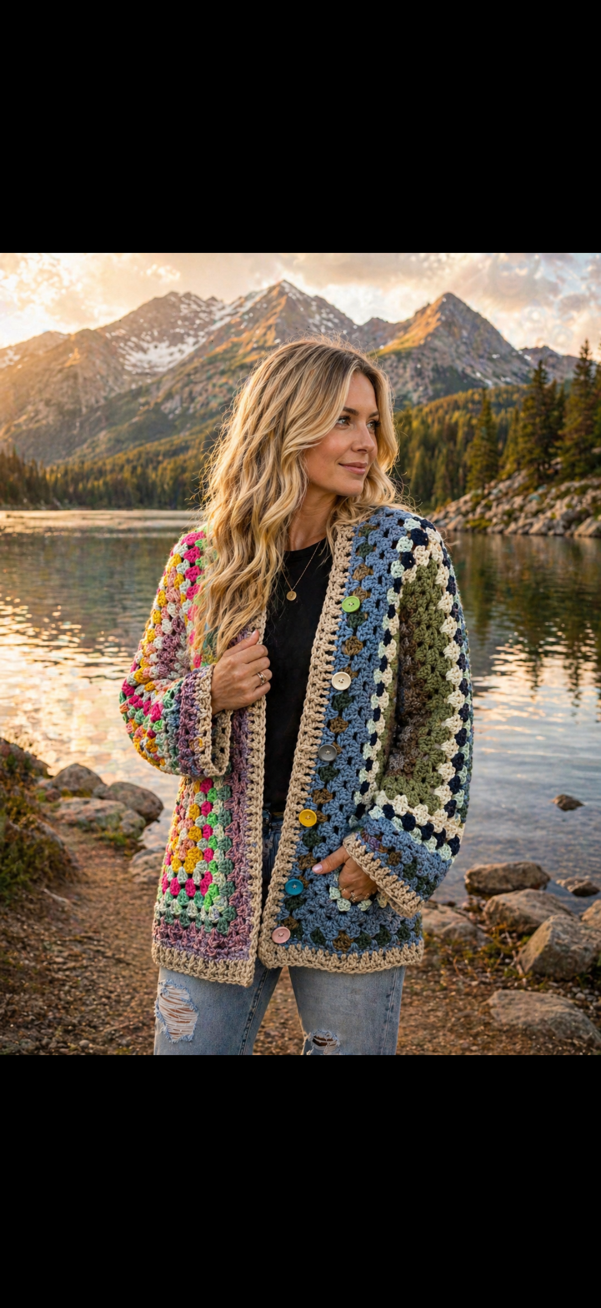 The beauty Of Hexagon Cardigan