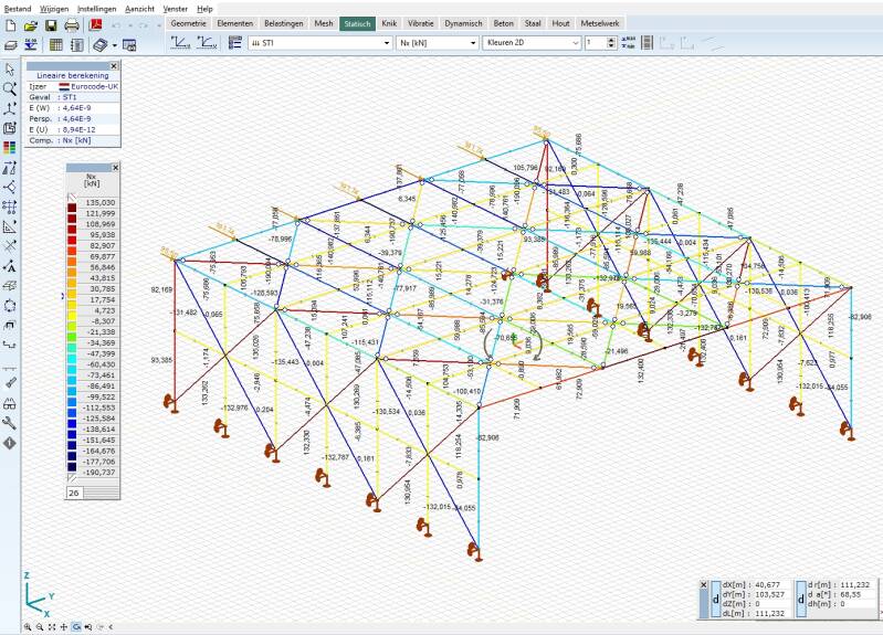 AxisVM gekoppeld aan Excel