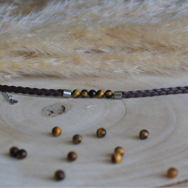 "Protection et force intérieure" - Oeil de tigre - 6mm