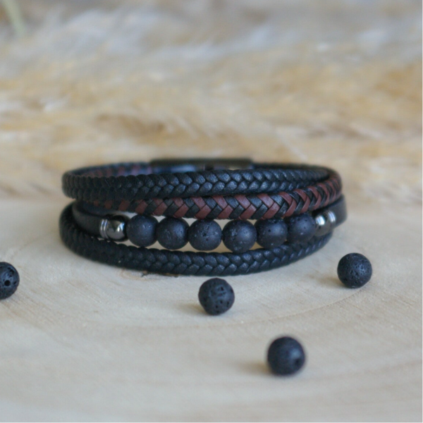 "Ancrage volcanique" Pierre de lave - 8mm