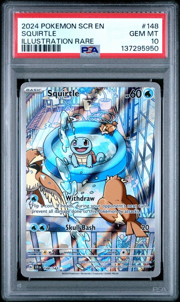 Squirtle Illustration Rare Stellar Crown PSA 10