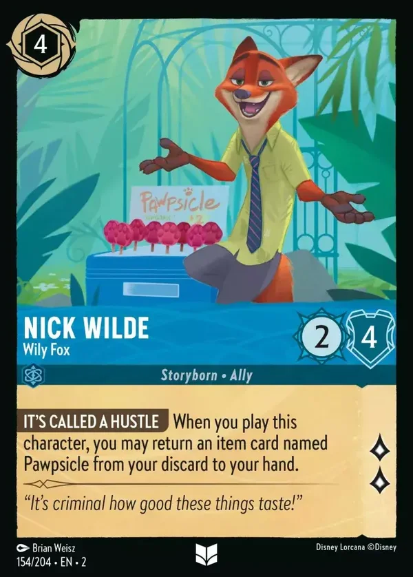Nick Wilde Wily Fox 154/204 Rise of the Floodborn