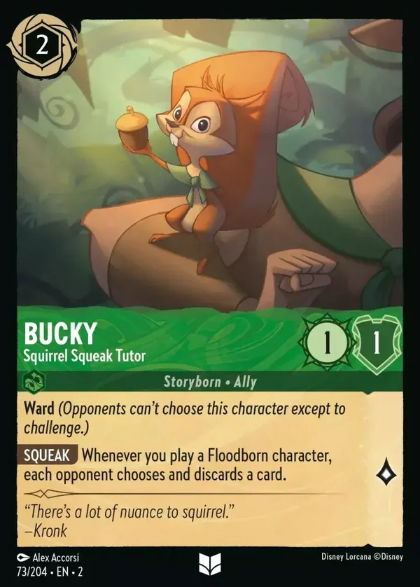 Bucky Squirrel Squeak Tutor 73/204 Rise of the Floodborn