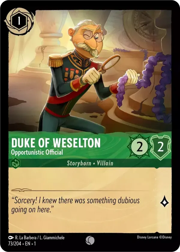 Duke of Weselton Opportunistic Official 72/204 The First Chapter