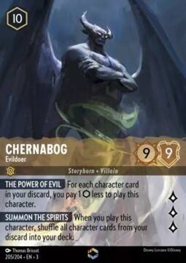 Disney Lorcana Chernabog Evildoer 205/204 Into the Inklands