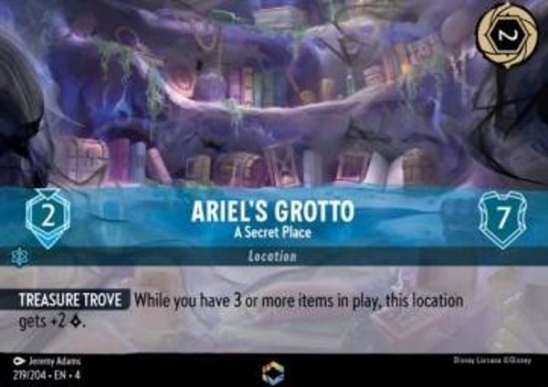Disney Lorcana Ariel's Grotto A Secret Place 219/204 Ursula's Return