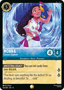 Disney Lorcana Moana Curious Explorer 155/204 Winterspell
