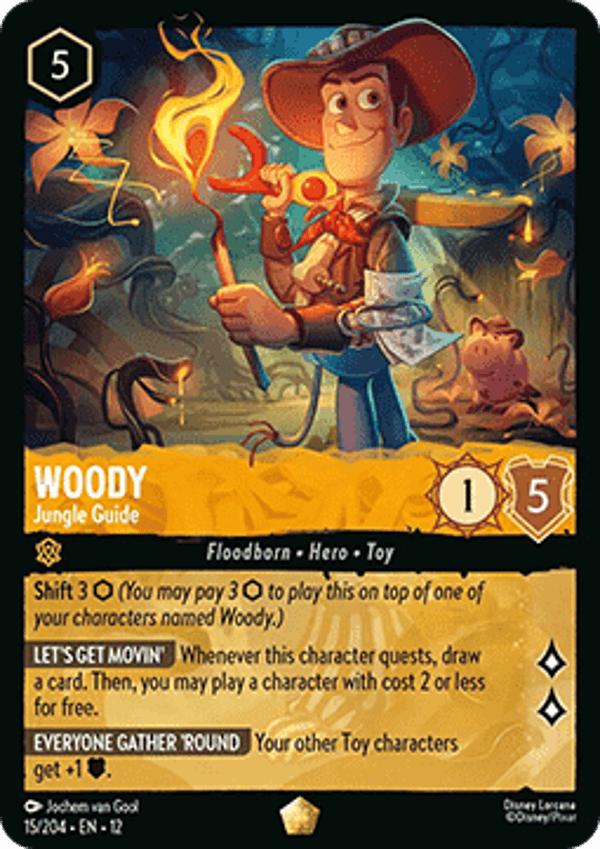Disney Lorcana Woody Jungle Guide 15/204 Wilds Unknown