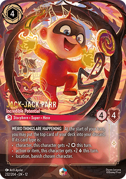 Disney Lorcana Jack-Jack Parr Incredible Potential Wilds Unknown