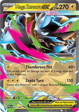 Mega Zeraora Ex 027/084 Pitch Black