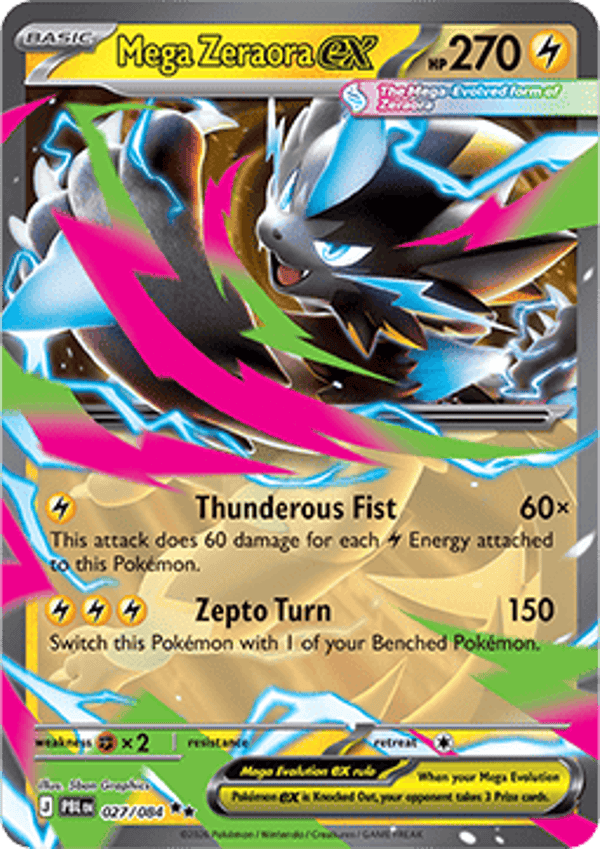 Mega Zeraora Ex 027/084 Pitch Black