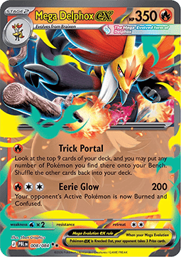 Mega Delphox Ex 008/084 Pitch Black