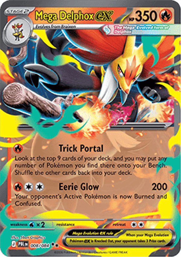 Mega Delphox Ex 008/084 Pitch Black