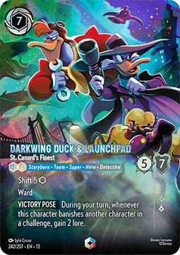 Disney Lorcana Darkwing Duck & Launchpad St. Canard's Finest Attack of the Vine!