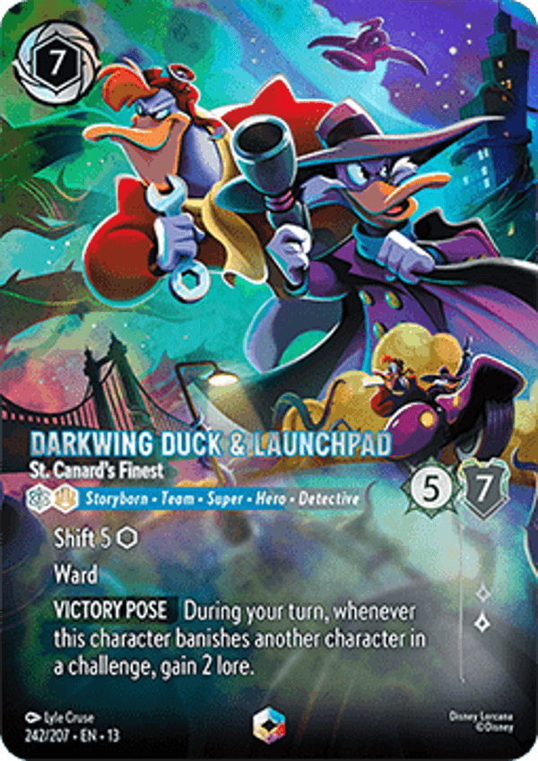 Disney Lorcana Darkwing Duck & Launchpad St. Canard's Finest Attack of the Vine!