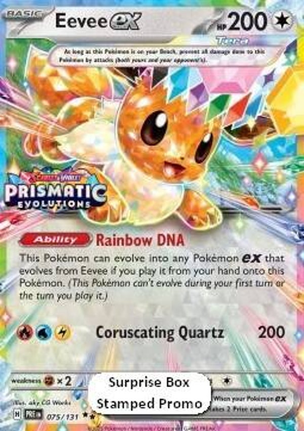 Eevee Ex Prismatic Evolutions Stamped Sealed Promo