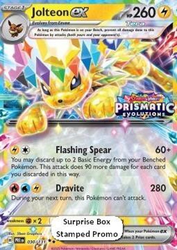 Jolteon Ex Prismatic Evolutions Stamped Sealed Promo