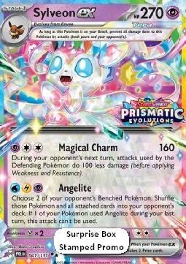 Sylveon Ex Prismatic Evolutions Stamped Sealed Promo