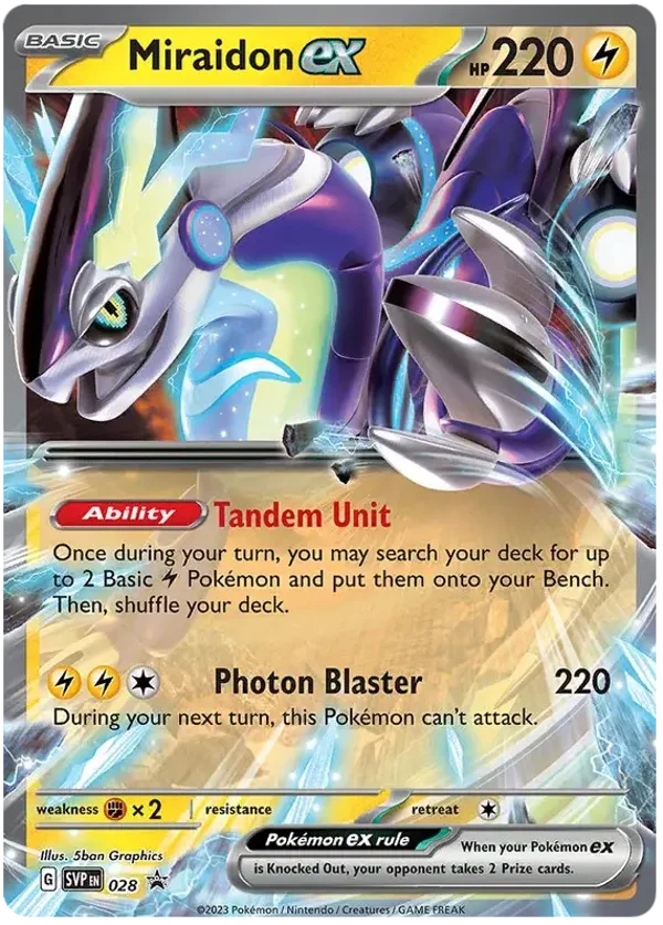 Miraidon Ex SVP028 Scarlet & Violet Promo