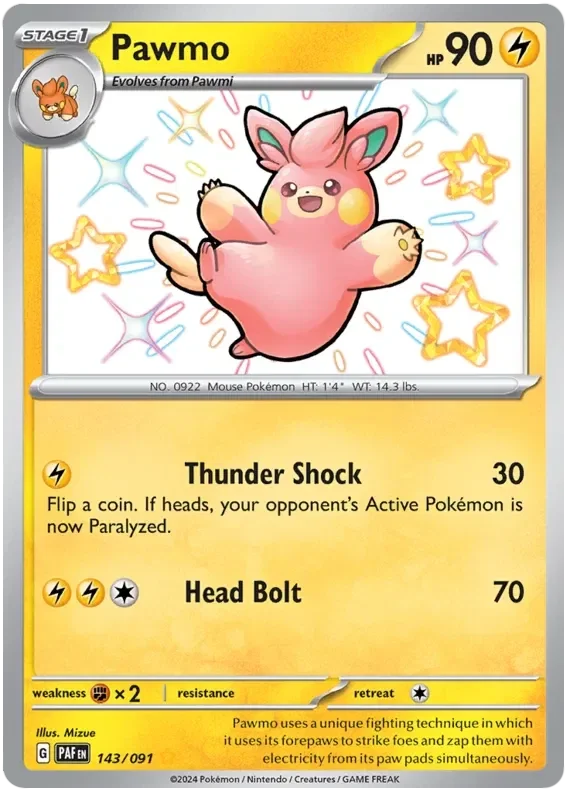Pawmo 143/091 Paldean Fates