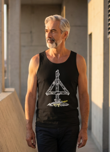 Berkenkruis mouwloos T-shirt