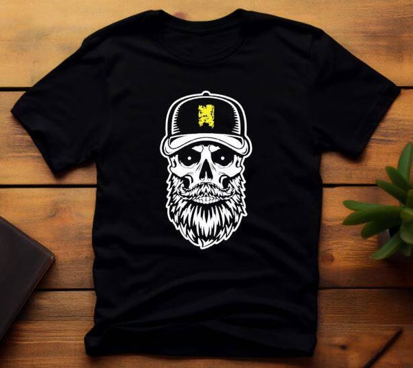 Skull met baard en pet