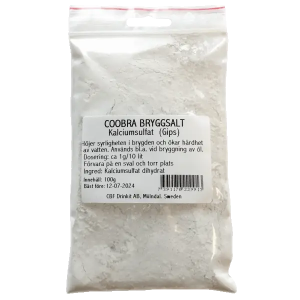 Coobra Bryggsalt – Kalciumsulfat  100g