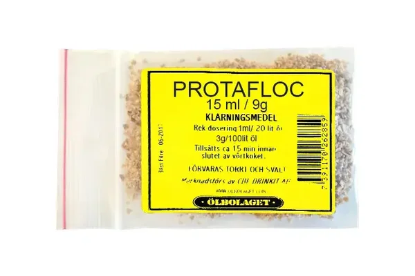 Protaflock klarning för öl