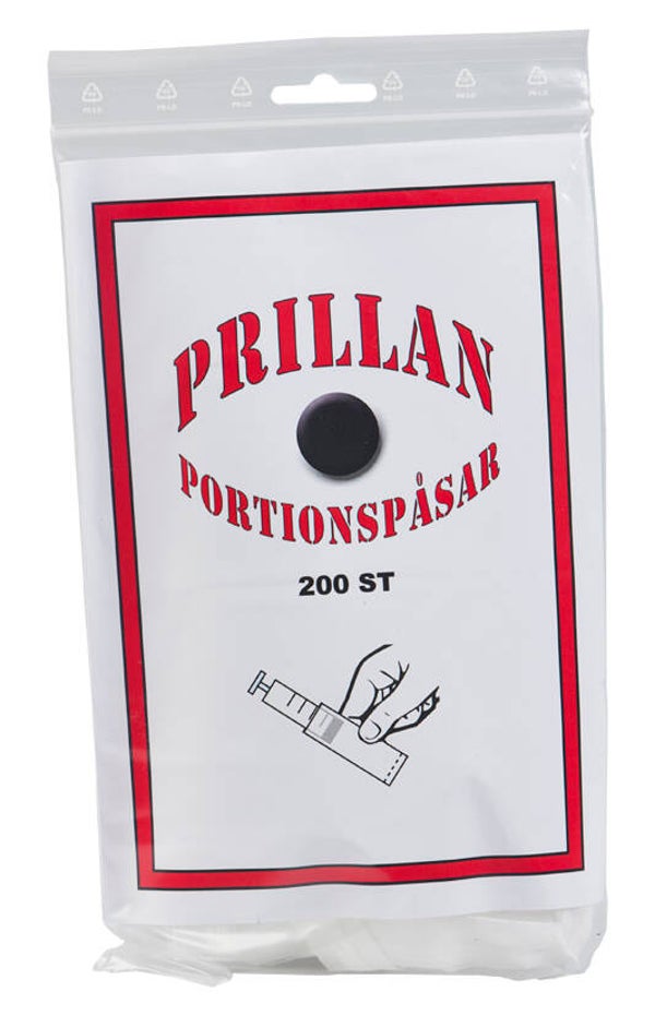 PLASTPÅSE MED PRILLAN PORTIONSPÅSAR