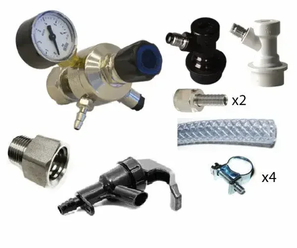 Komplett tappsystem med gängade kulkopplingar