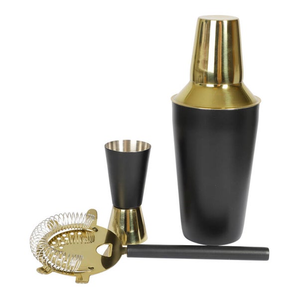 DELUXE 3 PCS BAR SET W. SHAKER Rostfritt stål