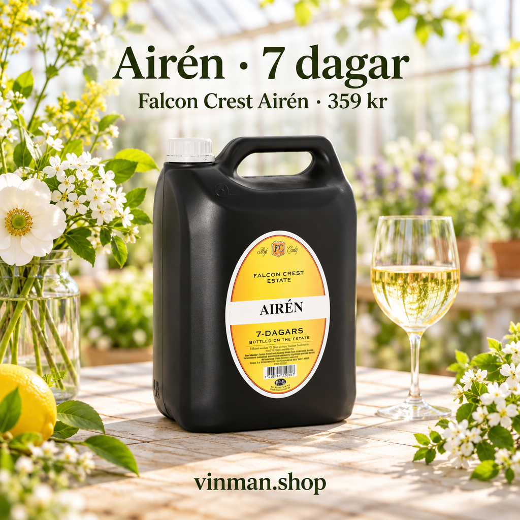 Falcon Crest 7-dagars Vitvin Airén  med jässats typ Chardonnay  11117.Komplett vinsats för att göra eget vitvin hemma med frisk och fruktig smak