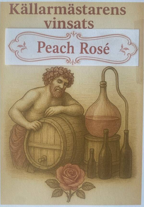 Källarmästarens Peach Rosé.Ger.ca.28 flaskor Art,nr.100004