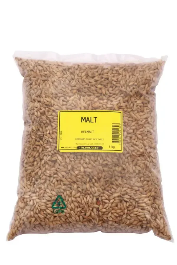 Rågmalt hel ebc 4-10 – 1Kg