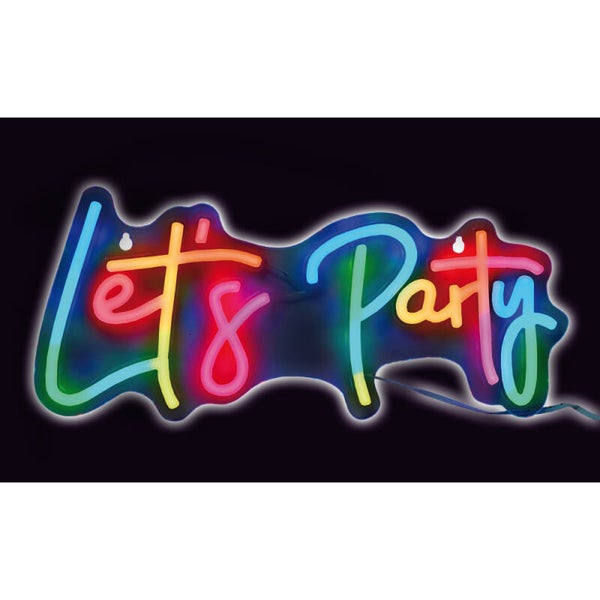 Neon skylt Let´s Party! LED