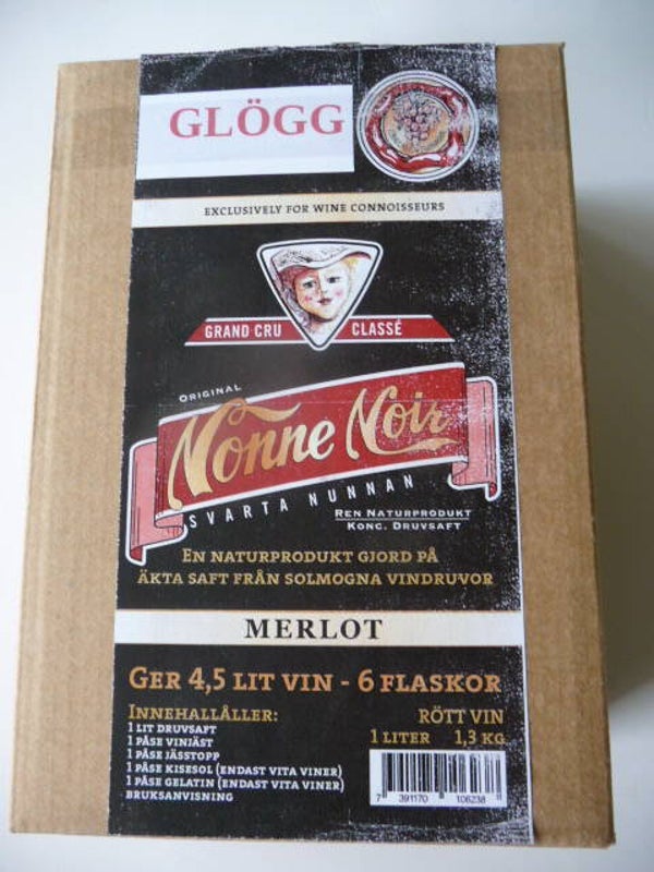 Nonne Noir Glögg .Ger 6 flaskor glögg