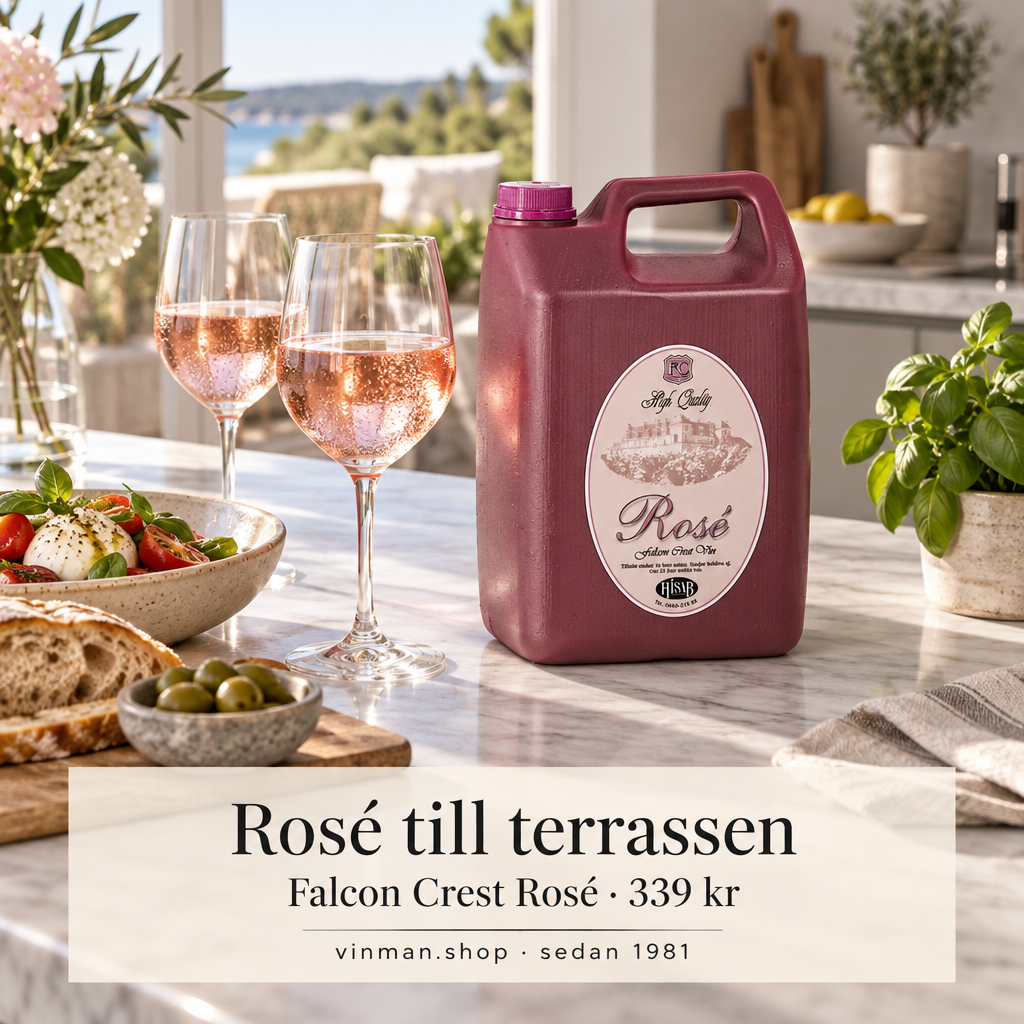 Falcon Crest Rosé, med jässats    Art.nr. 12143.Komplett vinsats för att göra eget vin hemma.