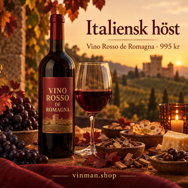 LYXRÖDVIN VINO ROSSO DE ROMAGNA  inkl.ingredienser.20-23 L. Art.nr 39006